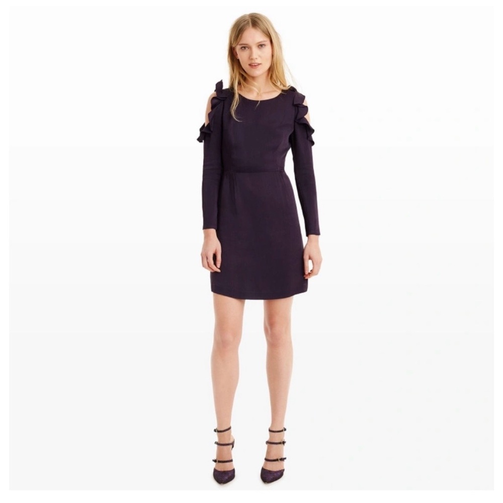 Club Monaco Cold Shoulder Ruffle Dress - Picture 2 of 9